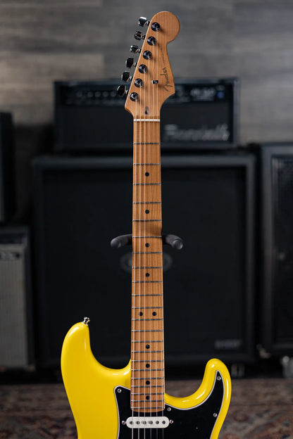 Fender Limited Edition American Ultra II HSS Stratocaster Electric Guitar - Graffiti Yellow with Hardshell Case