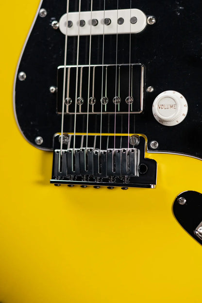 Fender Limited Edition American Ultra II HSS Stratocaster Electric Guitar - Graffiti Yellow with Hardshell Case