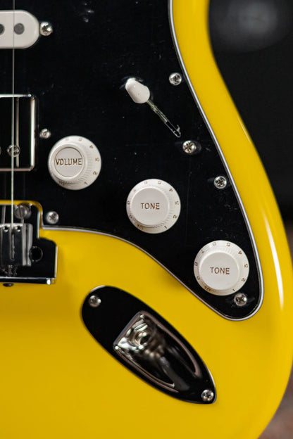 Fender Limited Edition American Ultra II HSS Stratocaster Electric Guitar - Graffiti Yellow with Hardshell Case