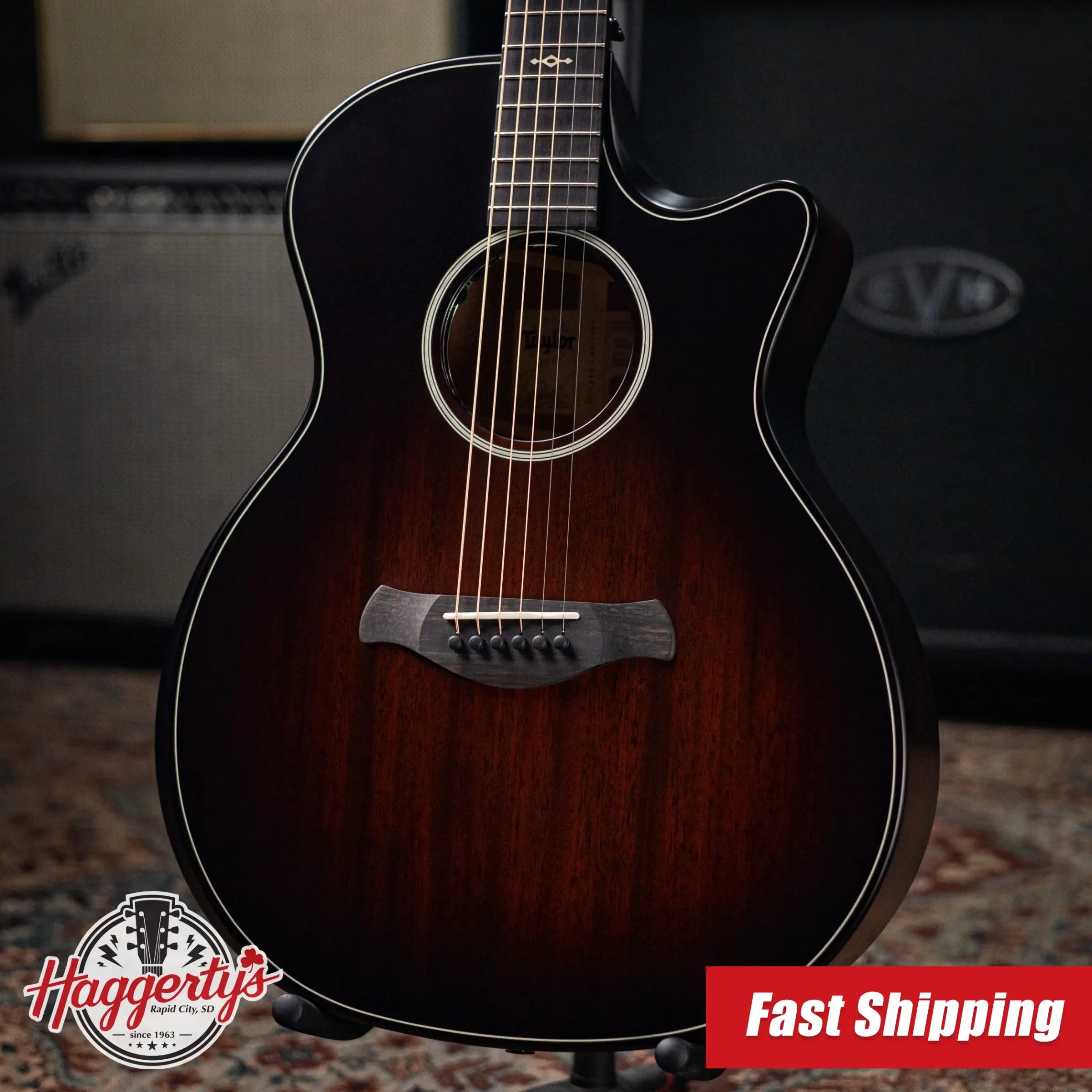Taylor Next Generation Builder's Edition 324ce Grand Auditorium Acoustic/Electric Guitar - Kona Burst with Hardshell Case