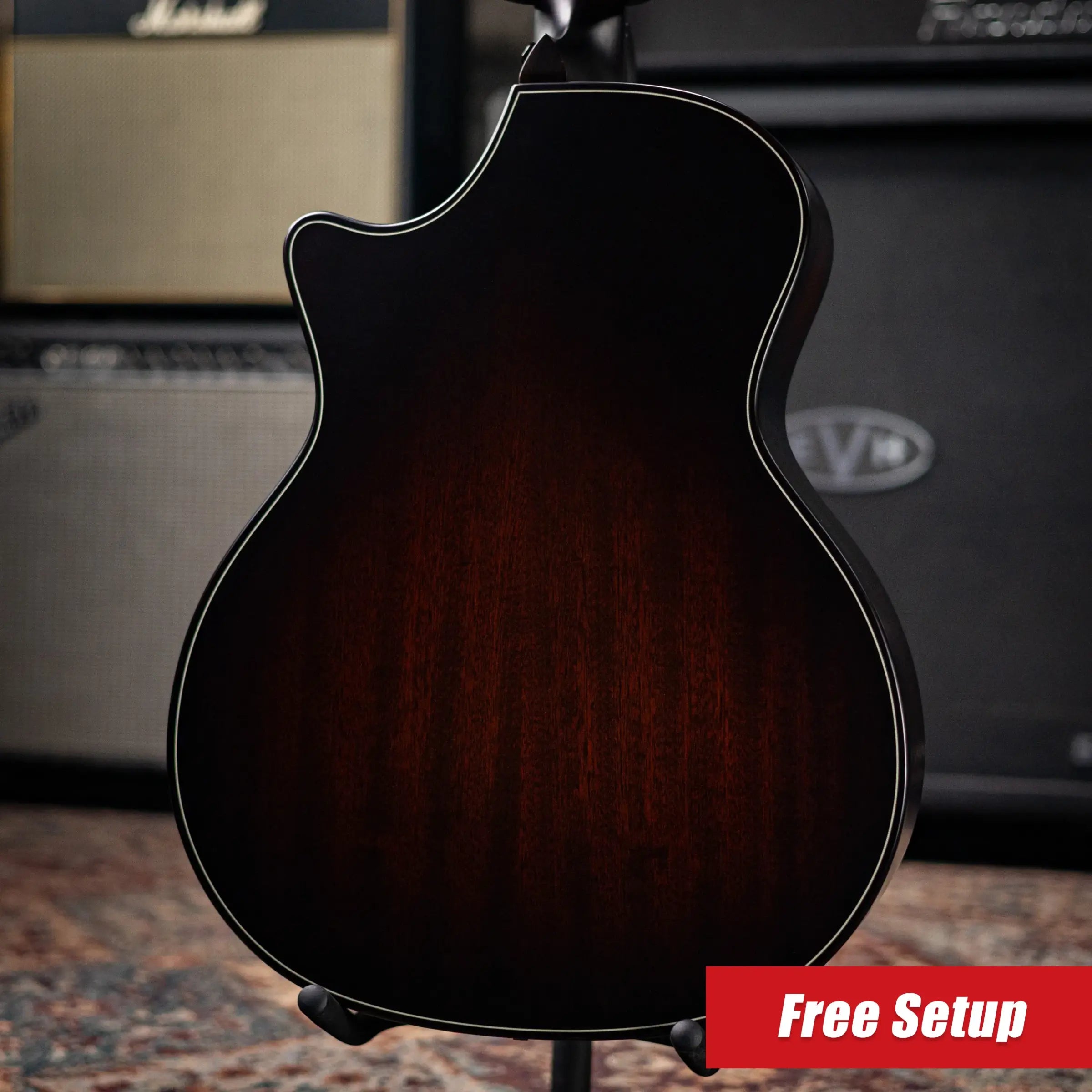 Taylor Next Generation Builder's Edition 324ce Grand Auditorium Acoustic/Electric Guitar - Kona Burst with Hardshell Case