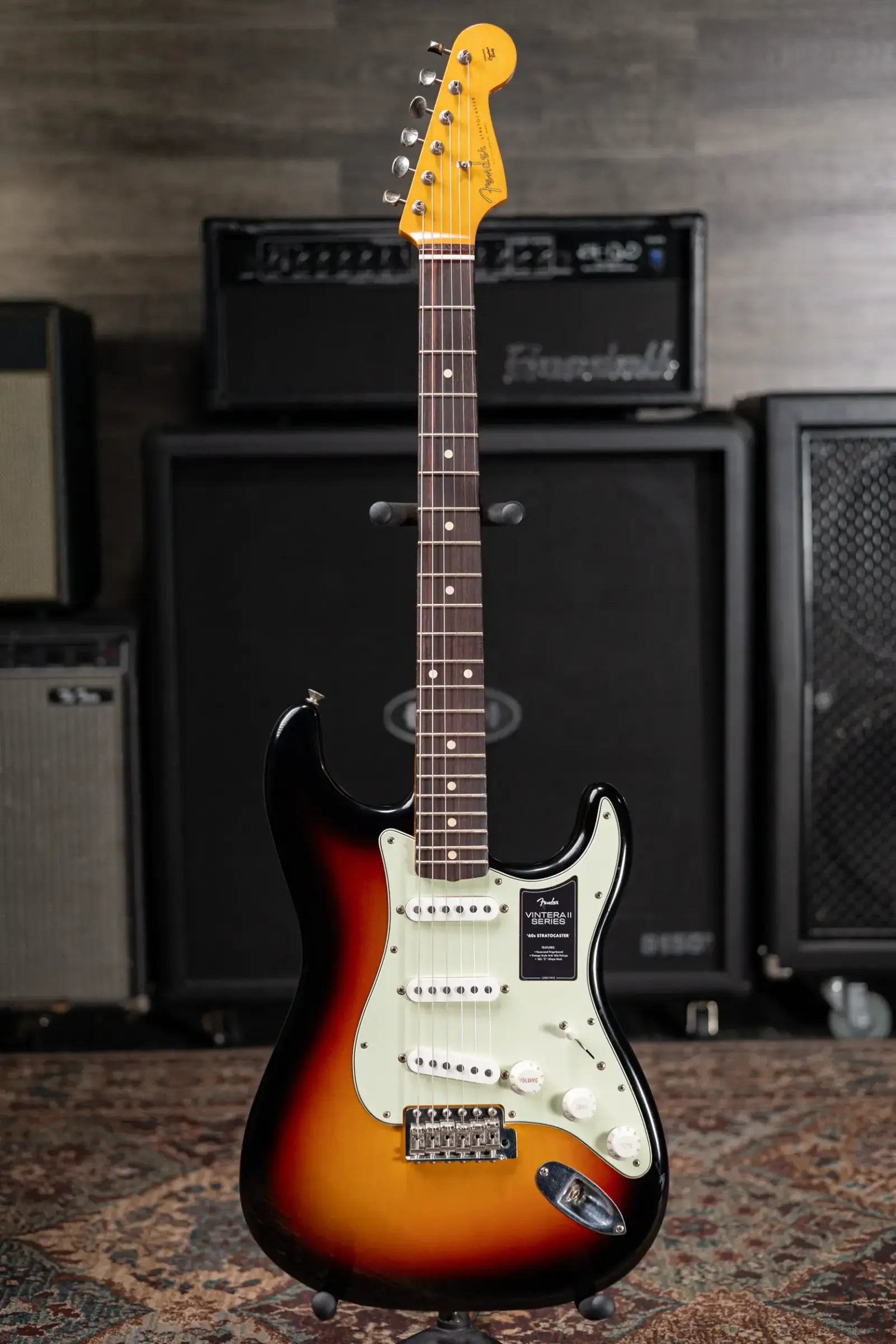 Fender Dealer Exclusive Vintera Road Worn '60s Stratocaster, Rosewood Fingerboard Electric Guitar - 3-Color Sunburst with Hardshell Case