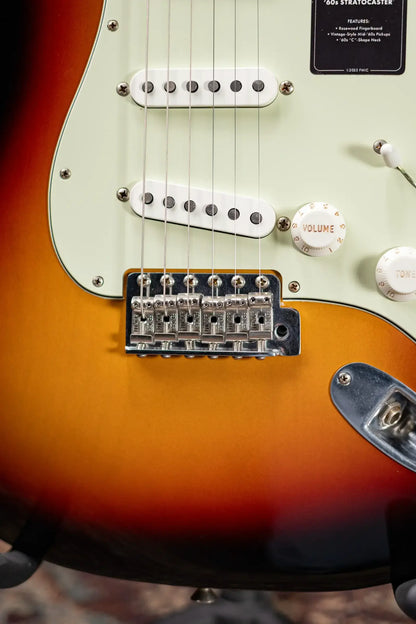 Fender Dealer Exclusive Vintera Road Worn '60s Stratocaster, Rosewood Fingerboard Electric Guitar - 3-Color Sunburst with Hardshell Case