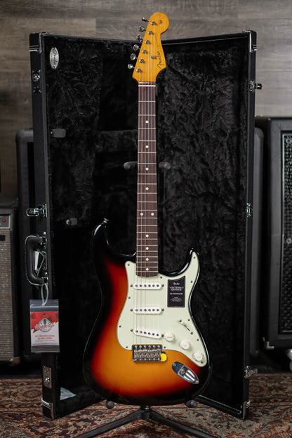 Fender Dealer Exclusive Vintera Road Worn '60s Stratocaster, Rosewood Fingerboard Electric Guitar - 3-Color Sunburst with Hardshell Case