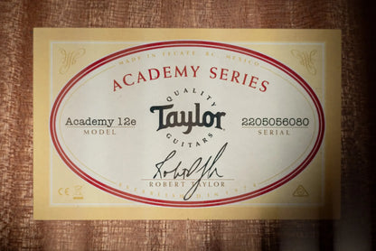 Taylor Academy 12e Grand Concert Acoustic/Electric Guitar with Gig Bag - Factory Used