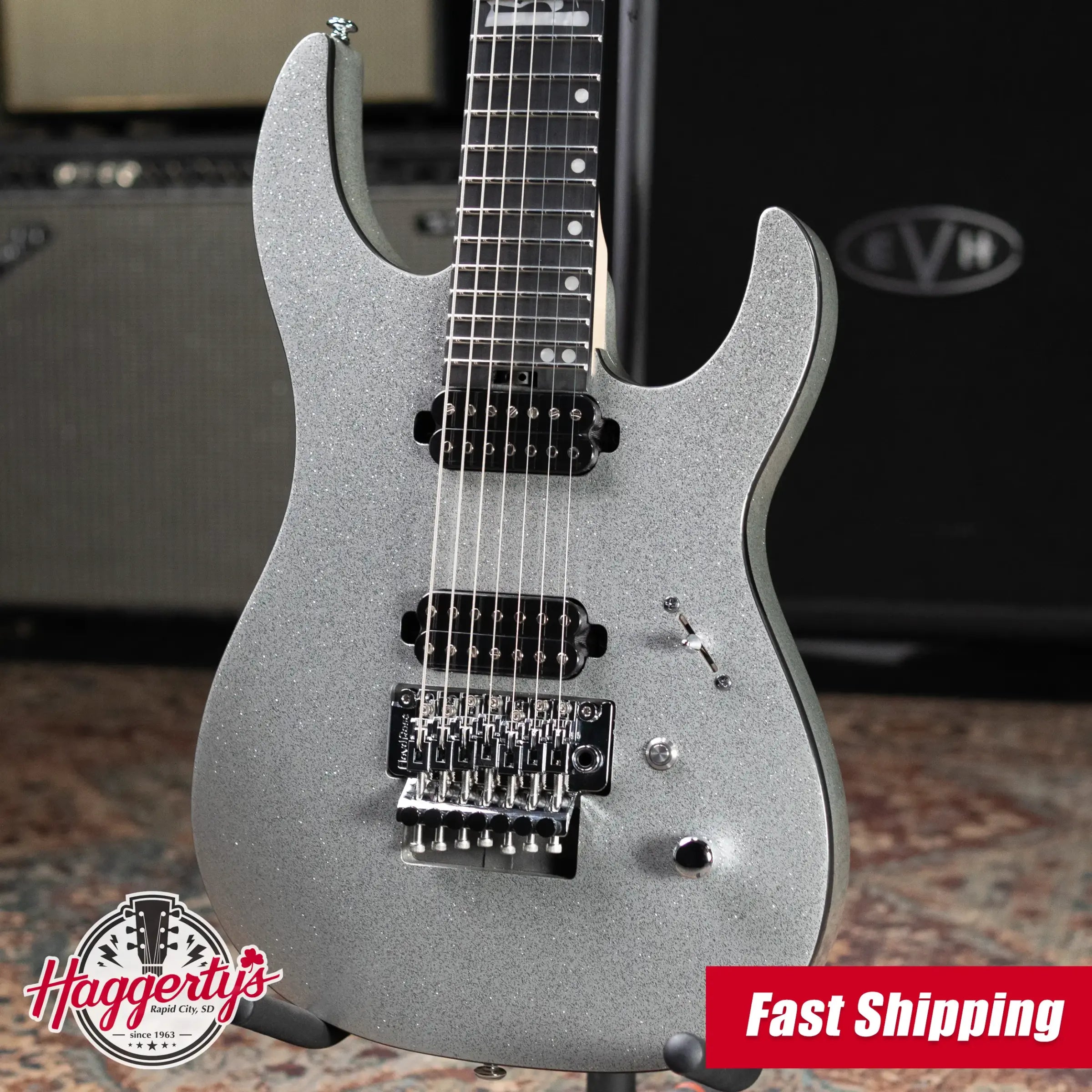 Legator Y07 7-String Electric Guitar - Silver with Gig Bag - Used
