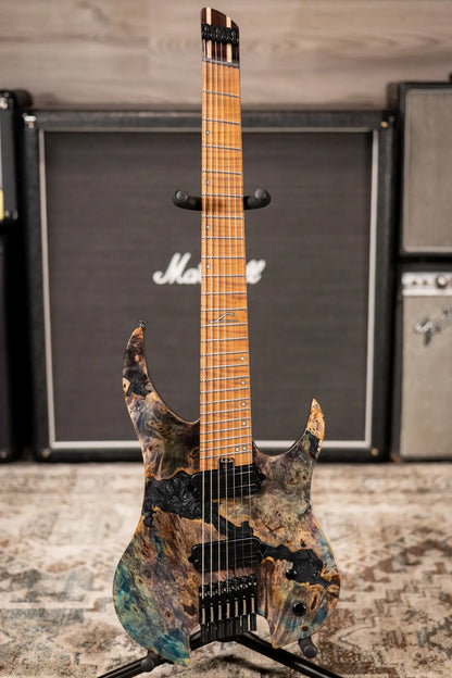 Legator GX7F Ghost 7-String Multi-Scale Electric Guitar - Coral with Gig Bag