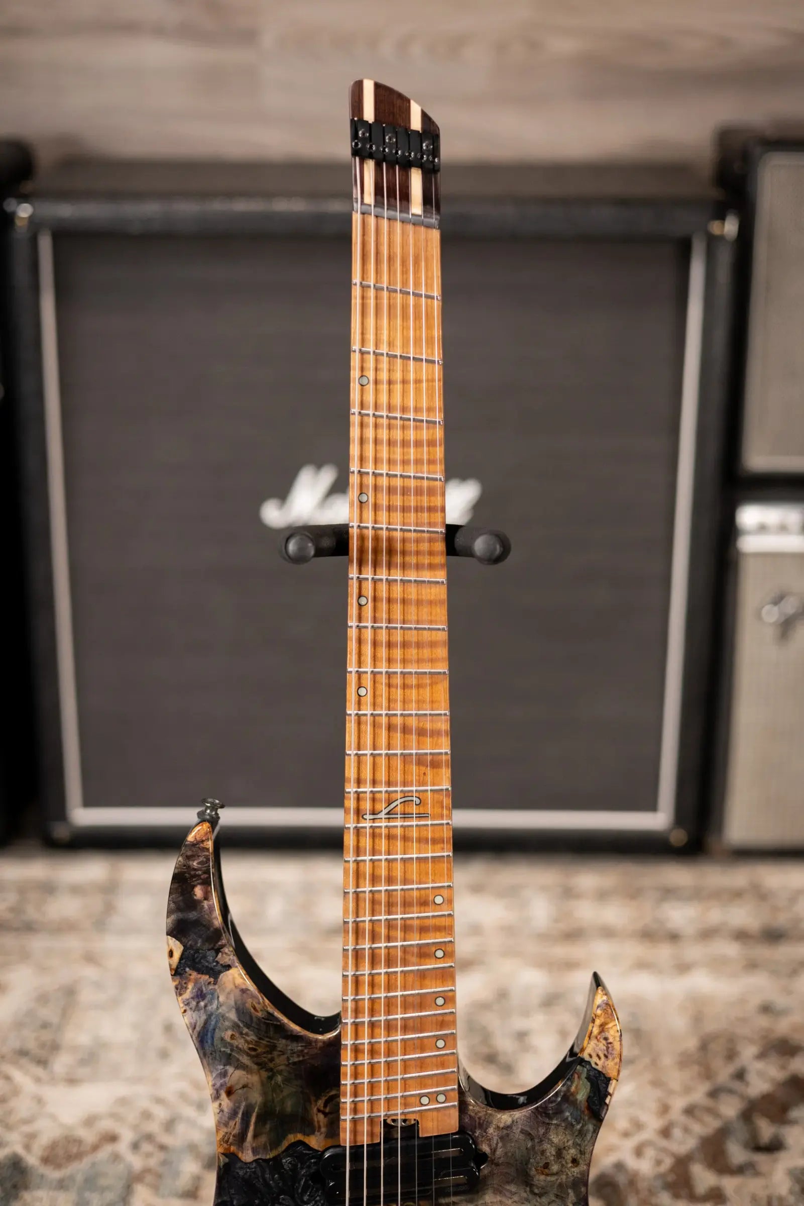 Legator GX7F Ghost 7-String Multi-Scale Electric Guitar - Coral with Gig Bag