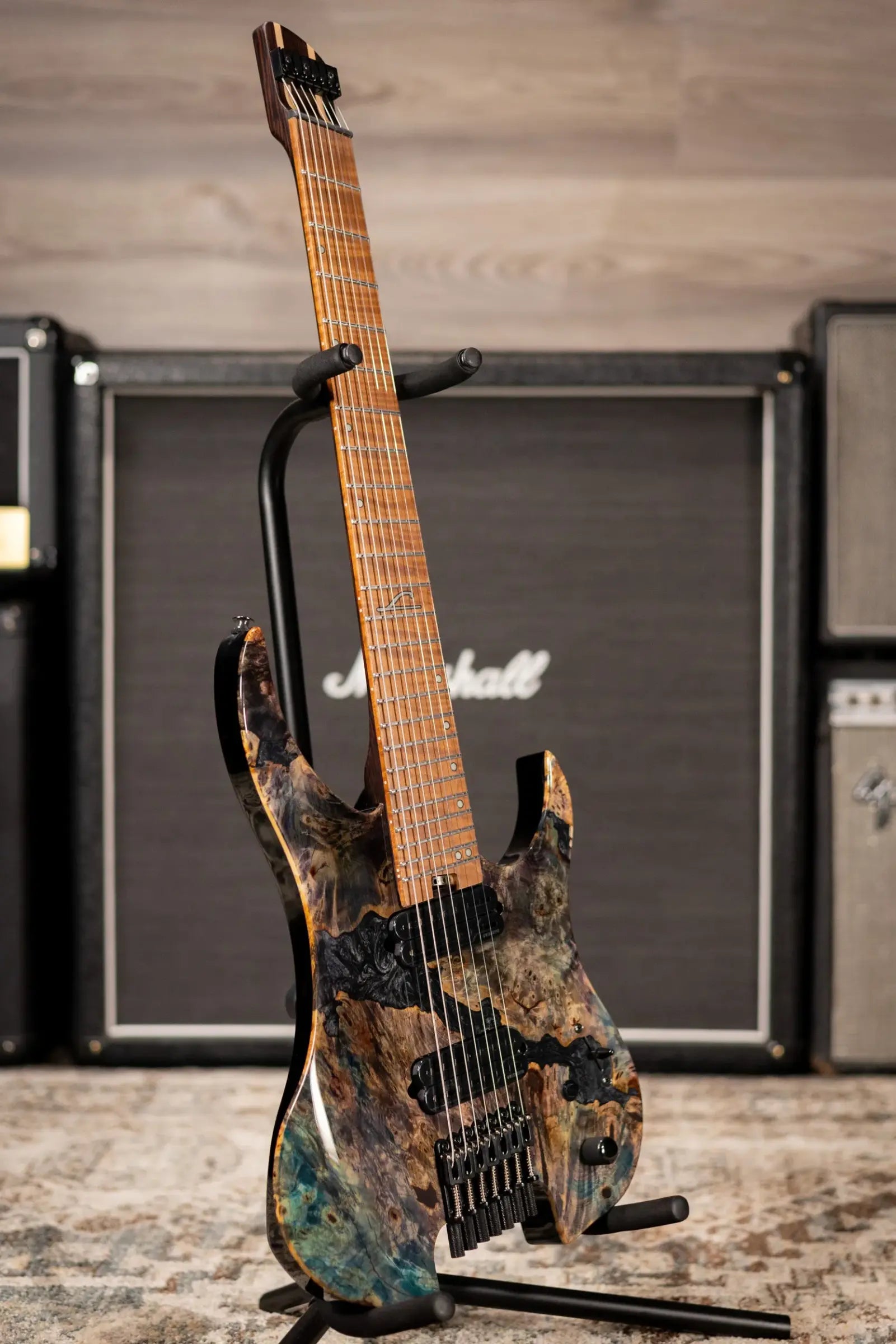 Legator GX7F Ghost 7-String Multi-Scale Electric Guitar - Coral with Gig Bag
