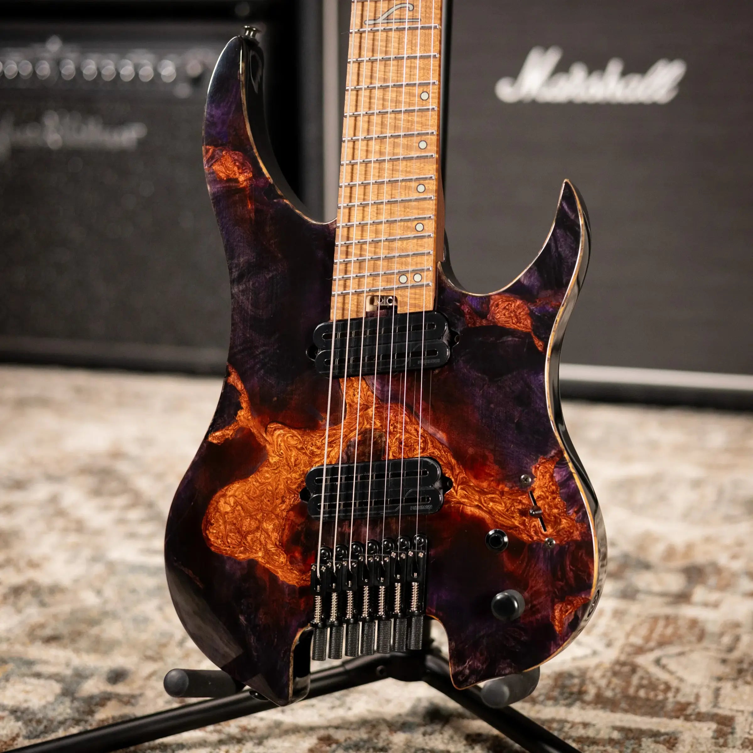 Legator GX7F Ghost 7-String Multi-Scale Electric Guitar - Magma with Gig Bag