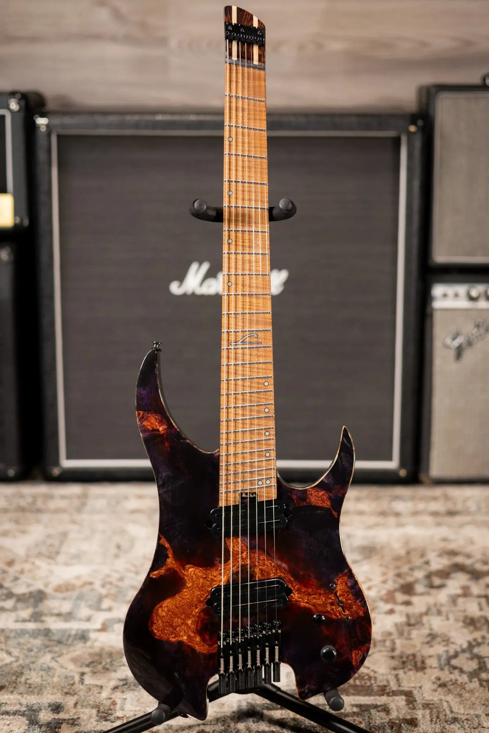 Legator GX7F Ghost 7-String Multi-Scale Electric Guitar - Magma with Gig Bag