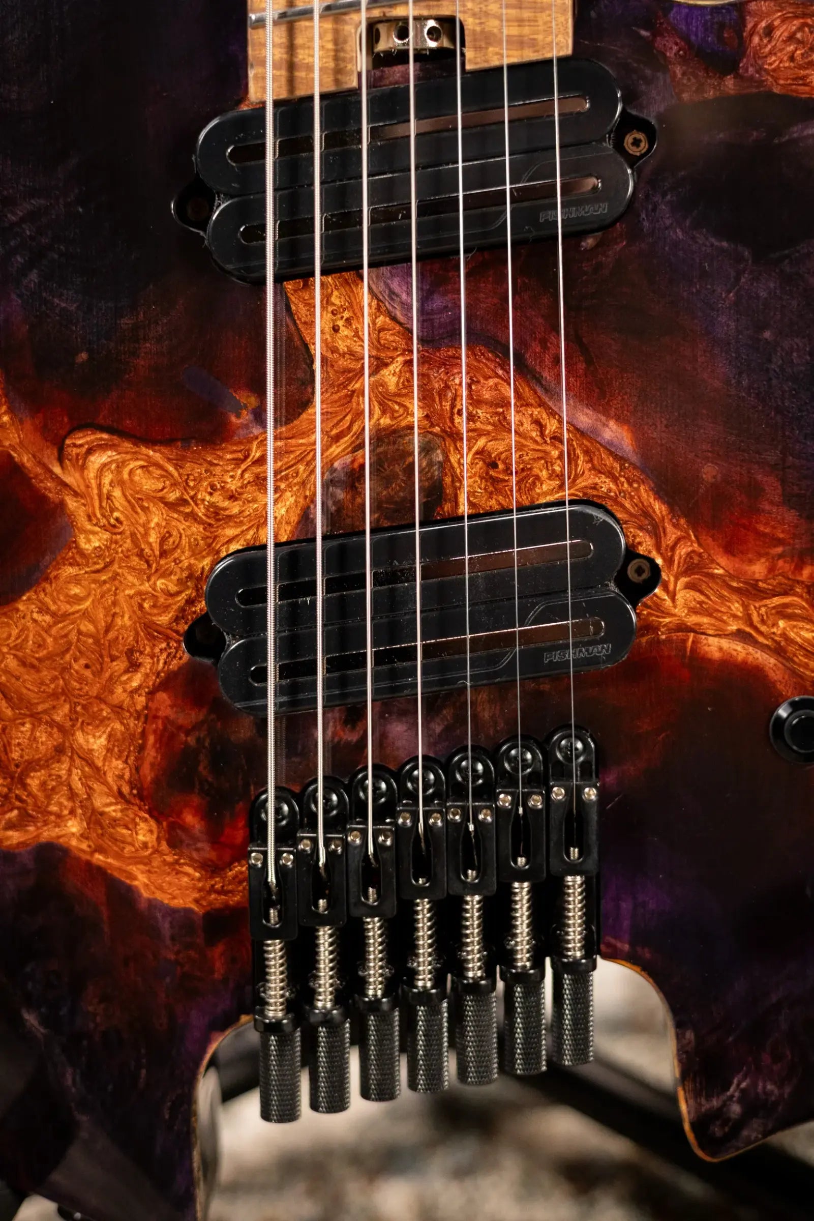 Legator GX7F Ghost 7-String Multi-Scale Electric Guitar - Magma with Gig Bag