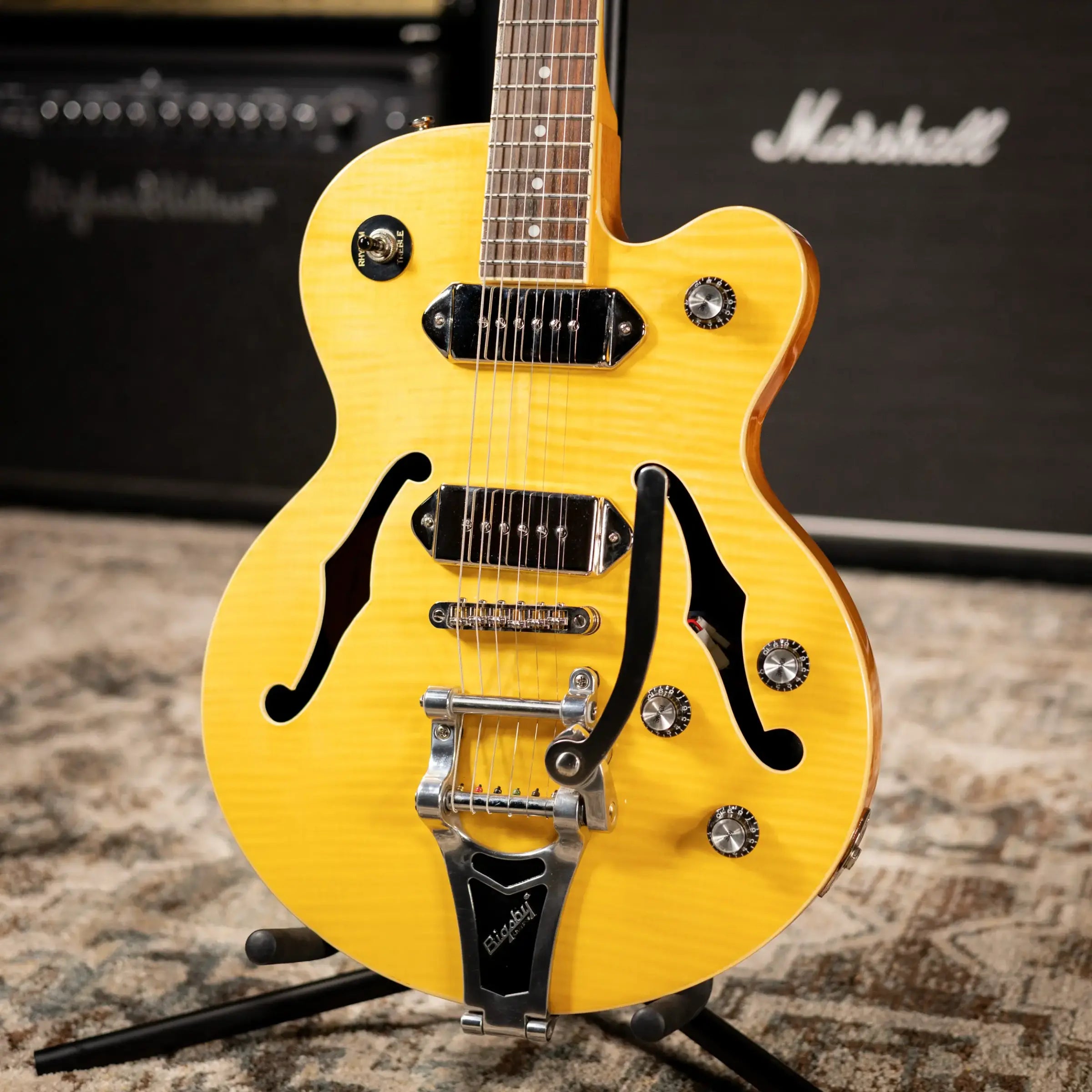 Epiphone Wildkat Semi-Hollow Electric Guitar - Antique Natural with Hardshell Case - Used