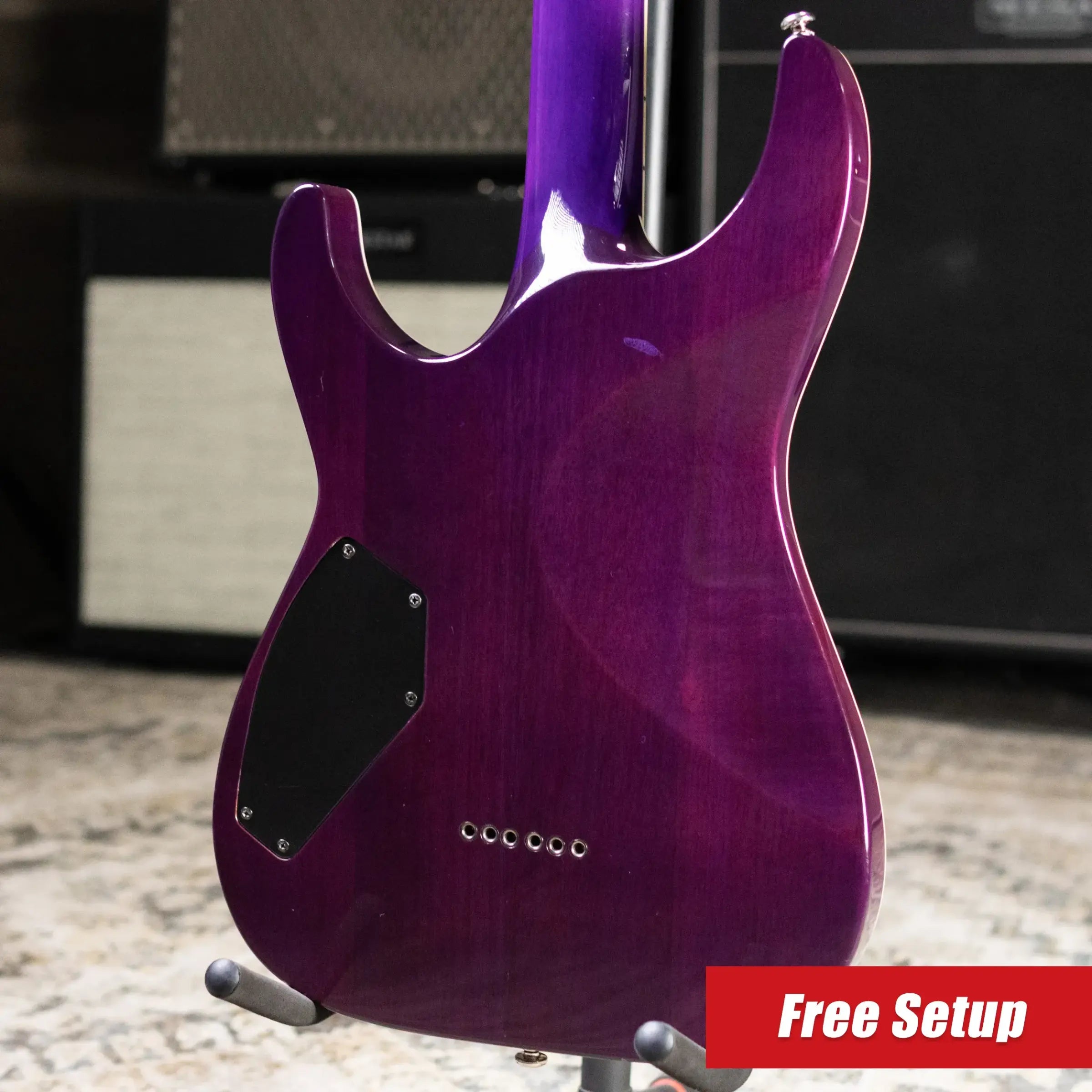 ESP LTD Deluxe H-1001 FM Electric Guitar - Transparent Purple - Used