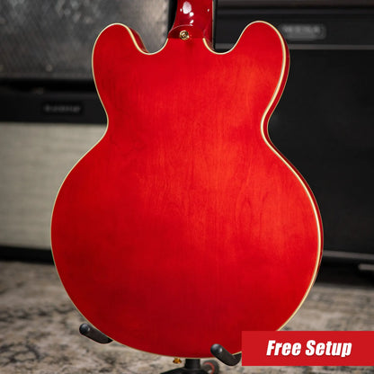 Epiphone Masterbilt Gem Archer Sheraton Electric Guitar - Cherry Red with Hardshell Case