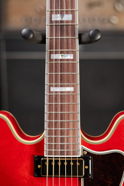 Epiphone Masterbilt Gem Archer Sheraton Electric Guitar - Cherry Red with Hardshell Case