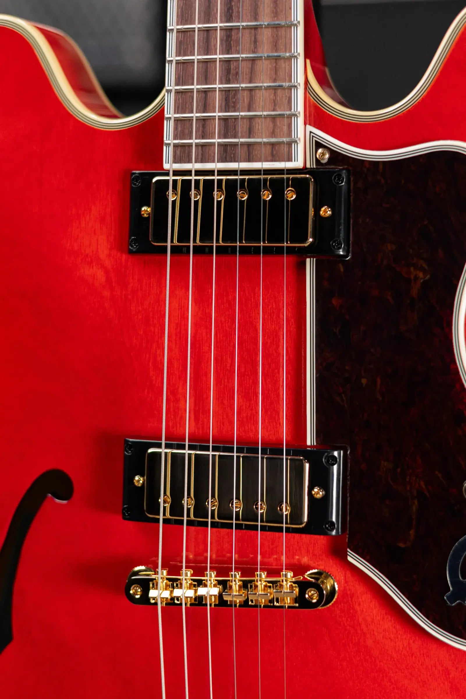 Epiphone Masterbilt Gem Archer Sheraton Electric Guitar - Cherry Red with Hardshell Case