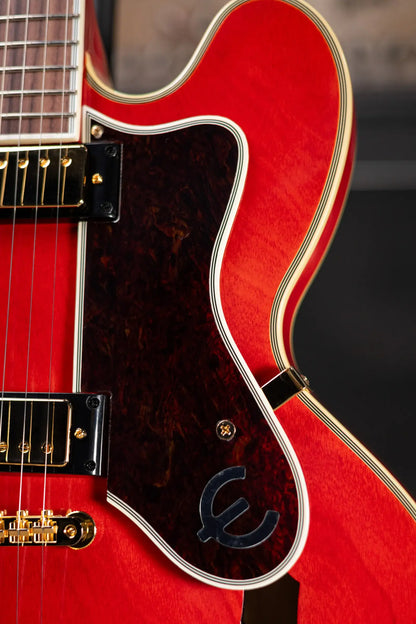 Epiphone Masterbilt Gem Archer Sheraton Electric Guitar - Cherry Red with Hardshell Case