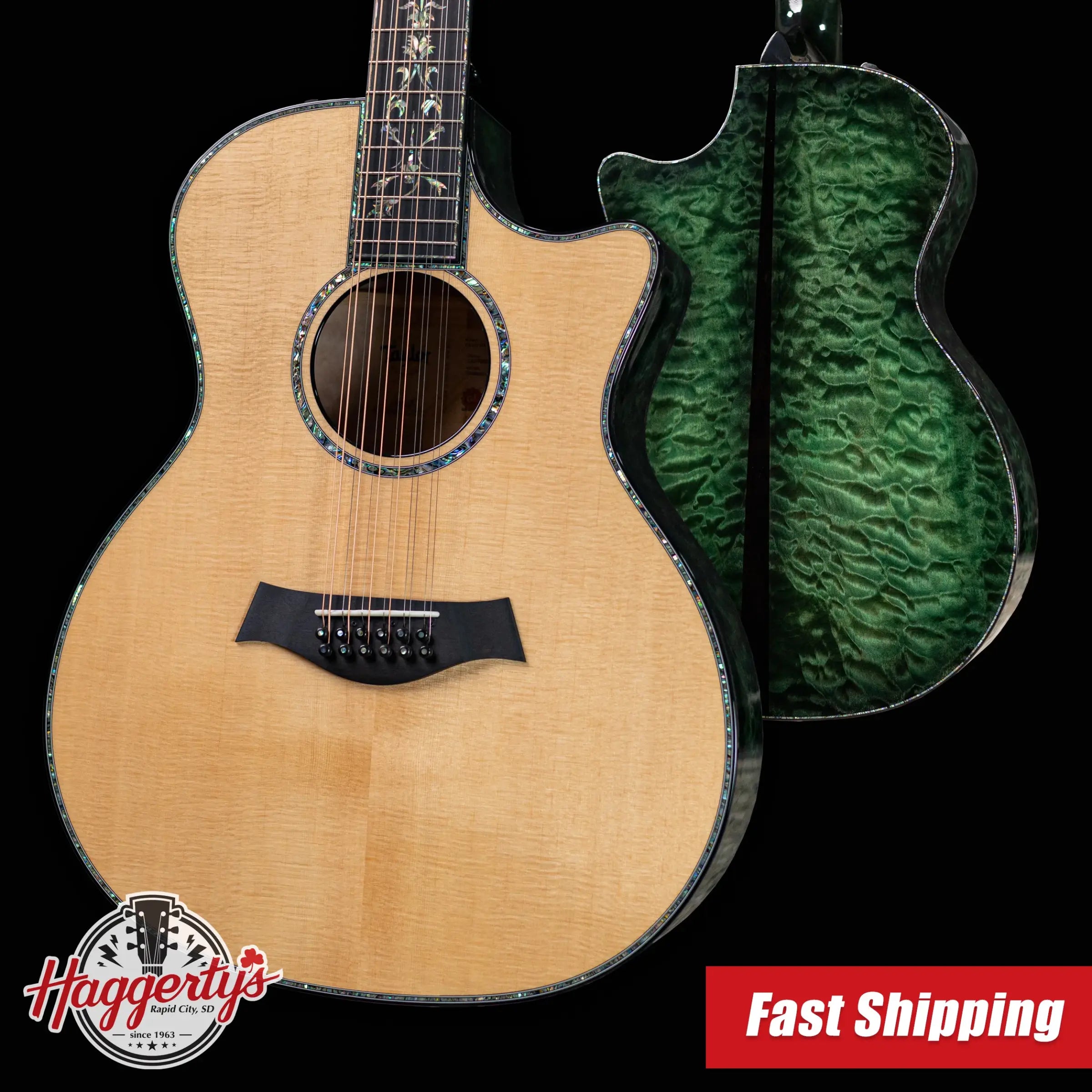 Taylor Custom Shop #13083 C54ce 12-String Grand Auditorium Acoustic/Electric Guitar - Quilted Maple/Adirondack with Hardshell Case