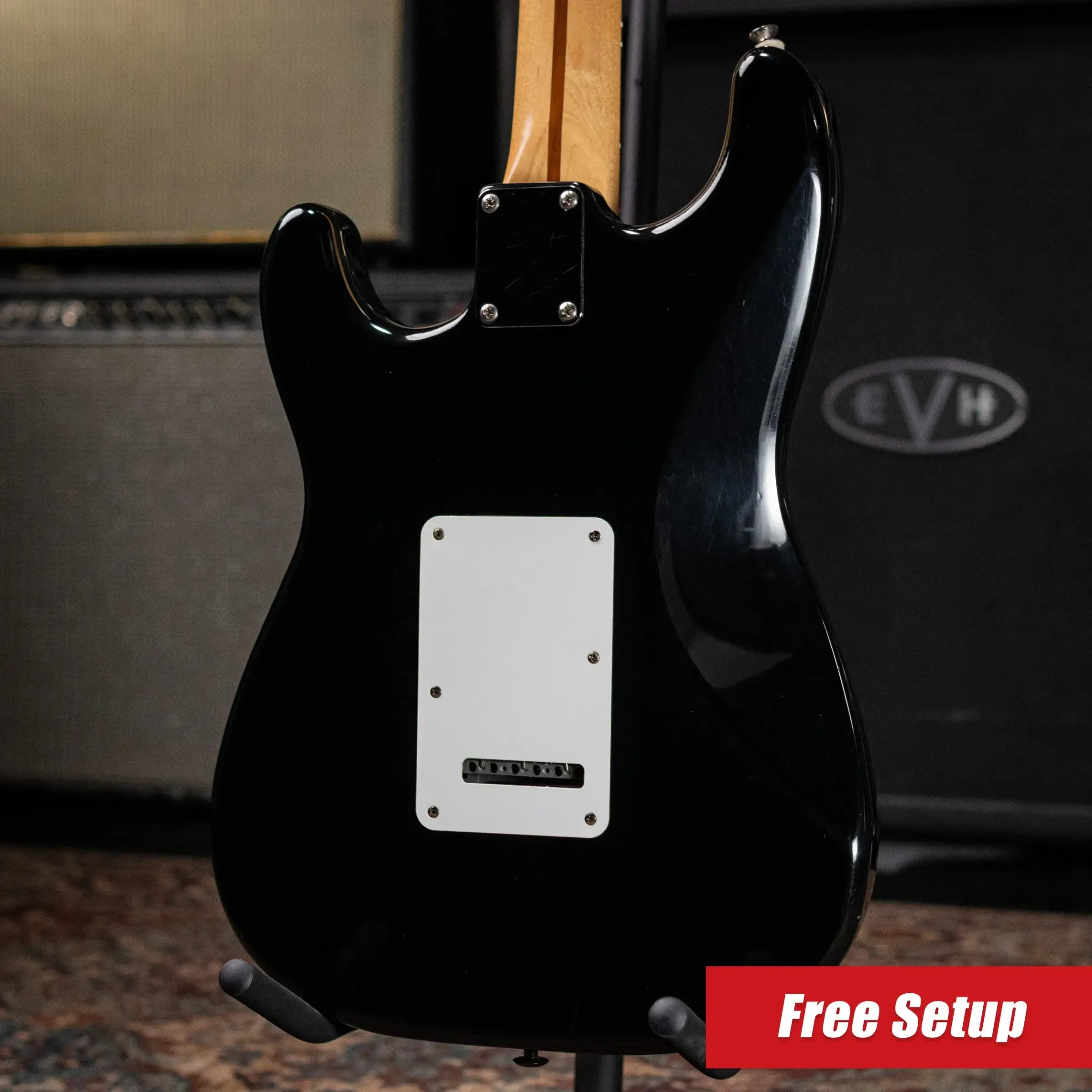 Fender MIM Stratocaster Electric Guitar - Black with Gig Bag - Used