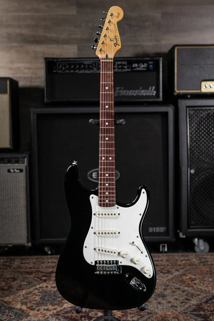 Fender MIM Stratocaster Electric Guitar - Black with Gig Bag - Used