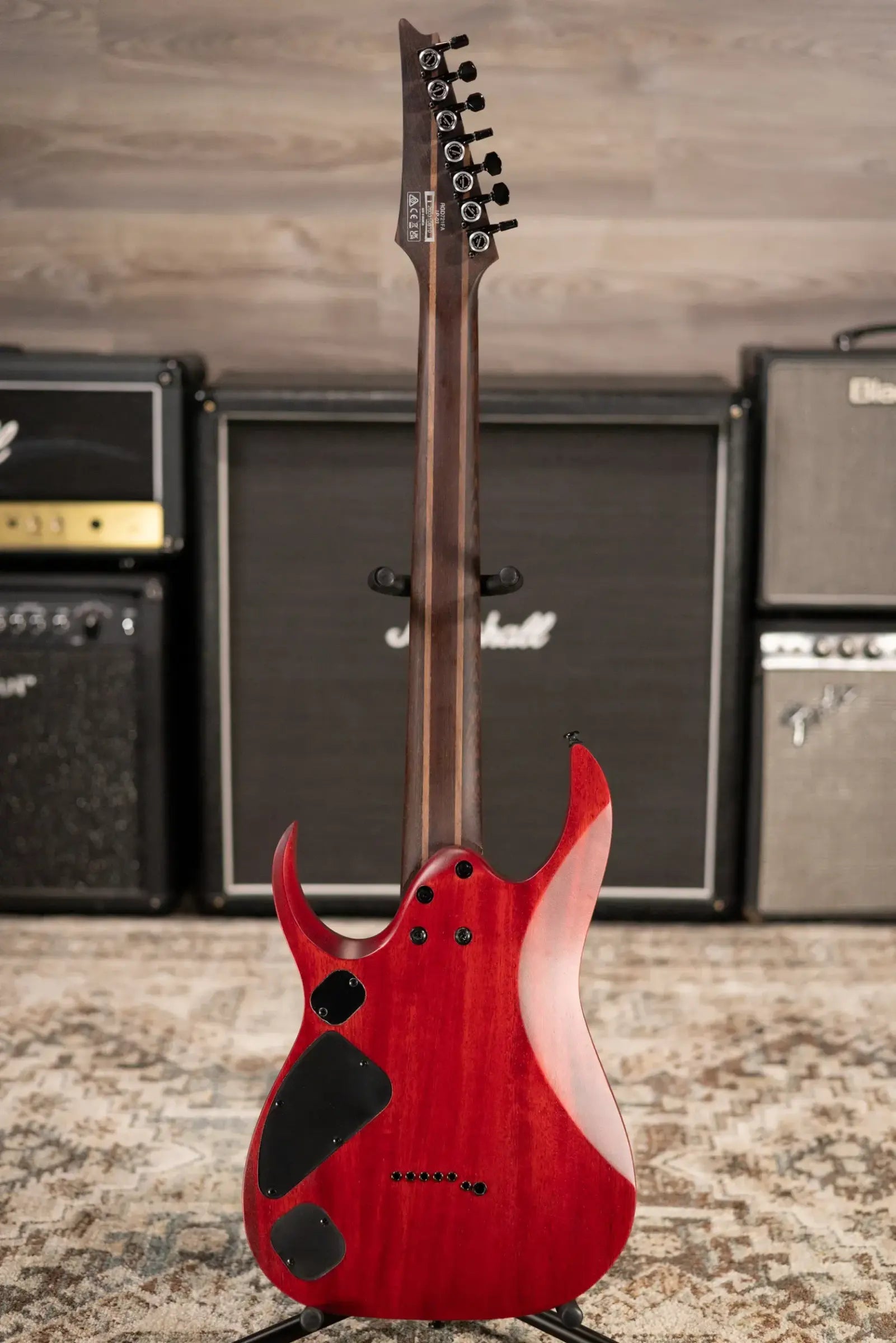 Ibanez RGD721FAWUF Standard 7-String Electric Guitar - Stained Wine Red Burst Flat