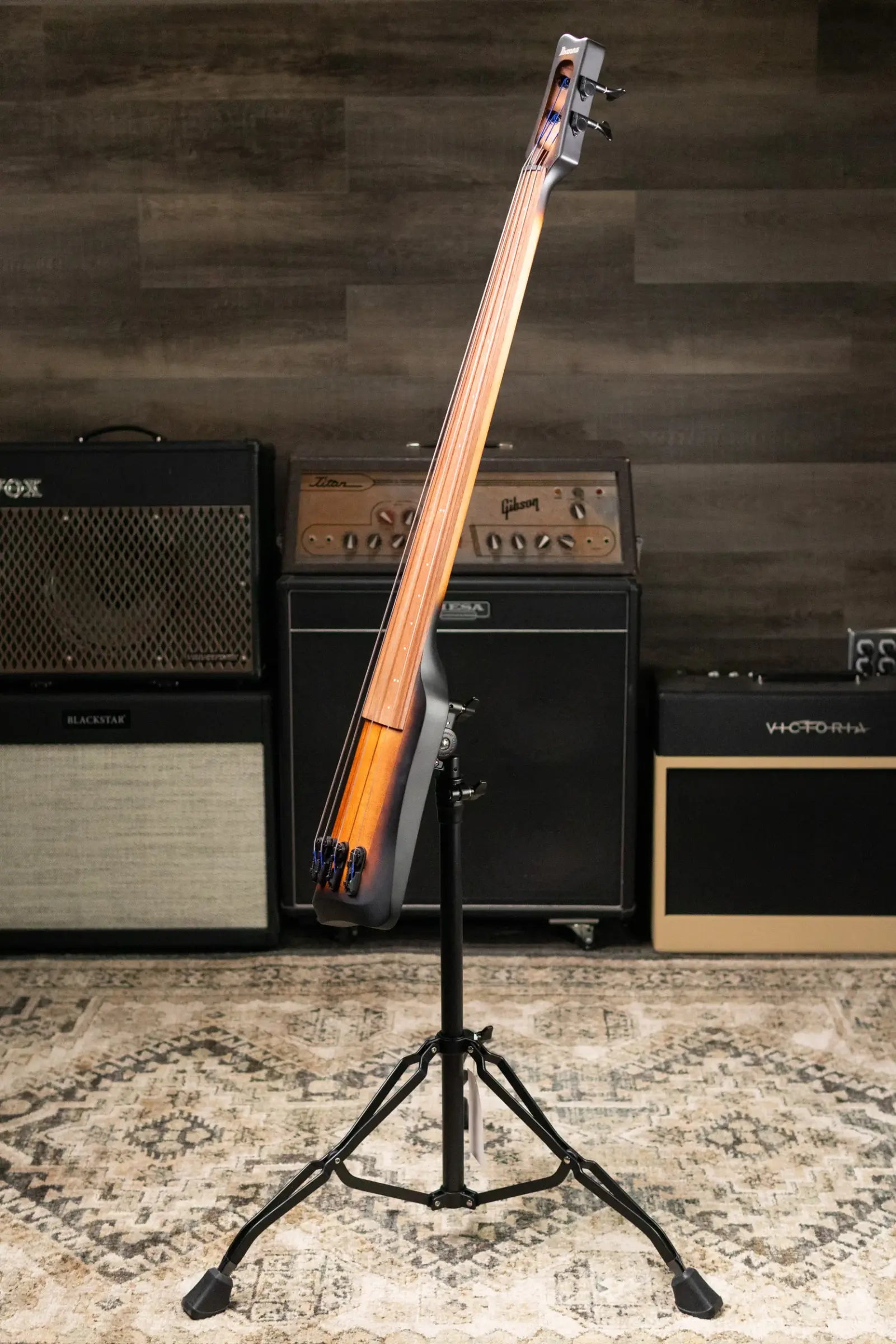 Ibanez Bass Workshop UB804 4-String Electric Upright Bass - Mahogany Oil Burst with Gig Bag