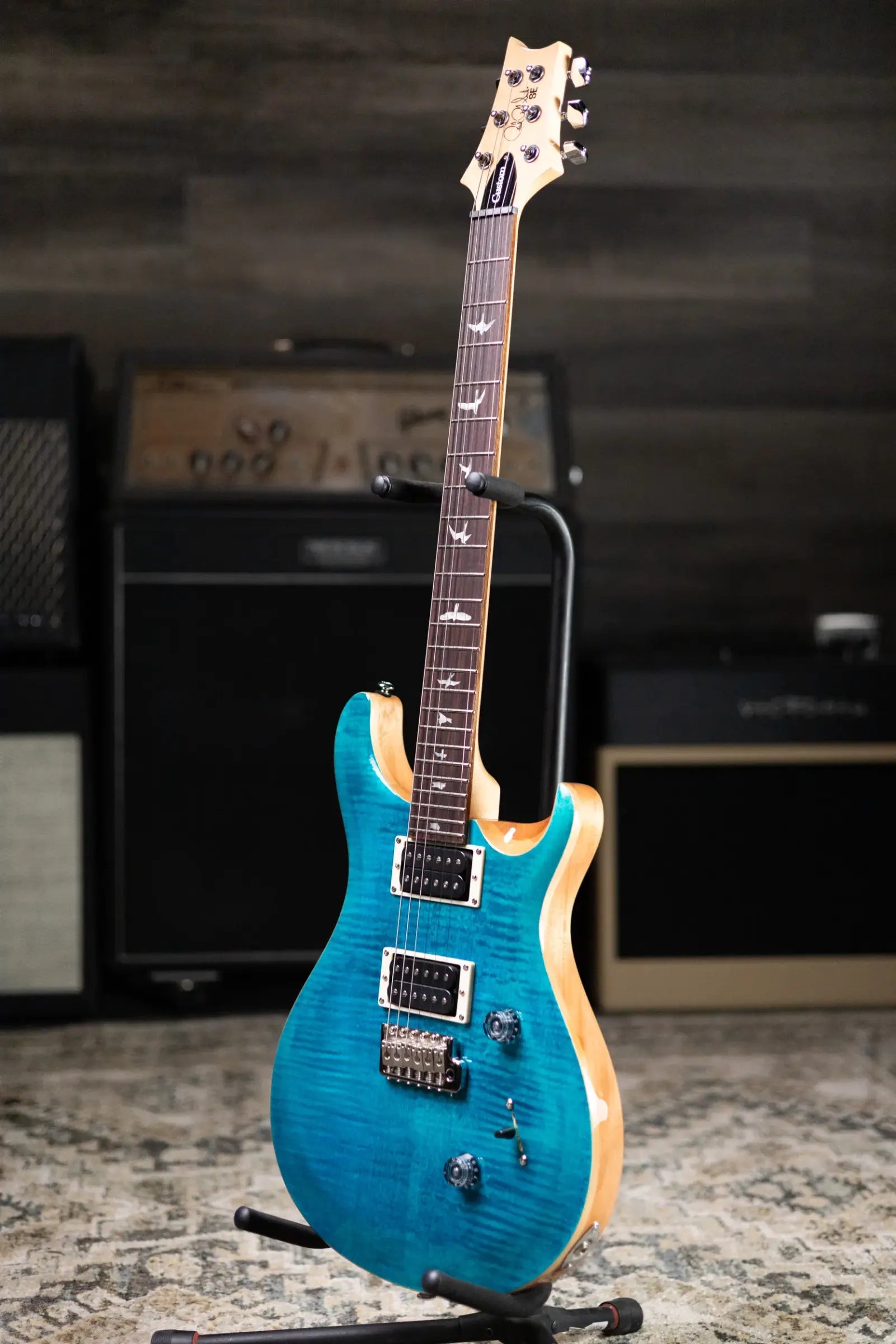 PRS SE Custom 24 Electric Guitar - Blue Matteo with Gig Bag