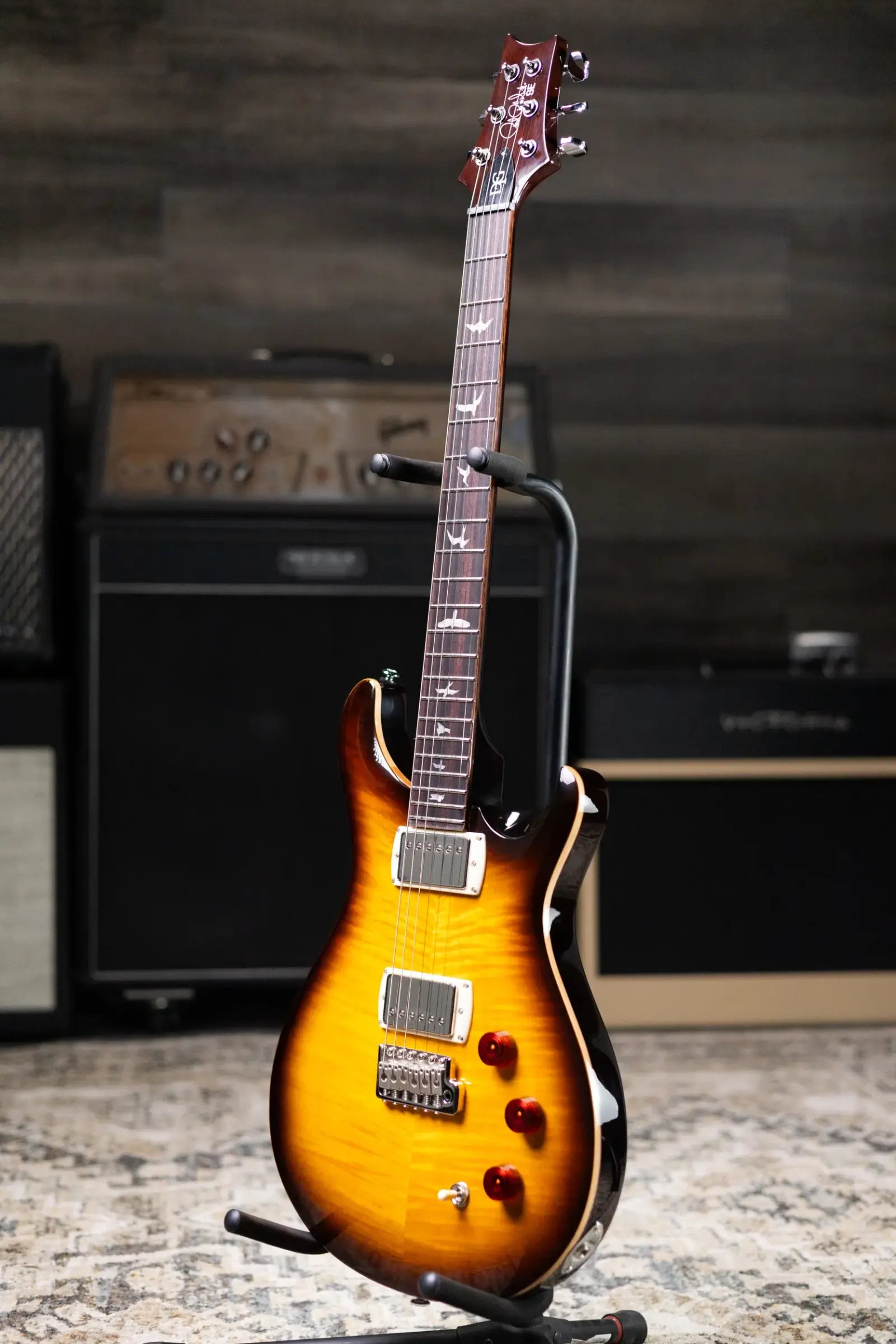 PRS SE David Grissom Solid Body Electric Guitar - McCarty Tobacco Sunburst with Gig Bag