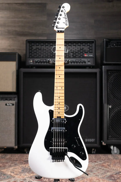 Jackson 50th Anniversary Iron Maiden Adrian Smith SC1 Electric Guitar - Snow White with Gig Bag - Demo