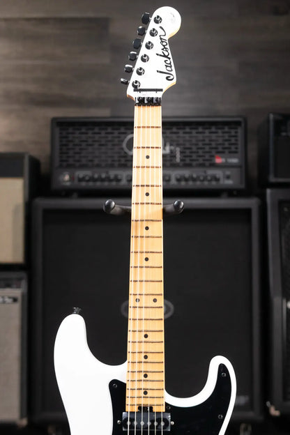 Jackson 50th Anniversary Iron Maiden Adrian Smith SC1 Electric Guitar - Snow White with Gig Bag - Demo