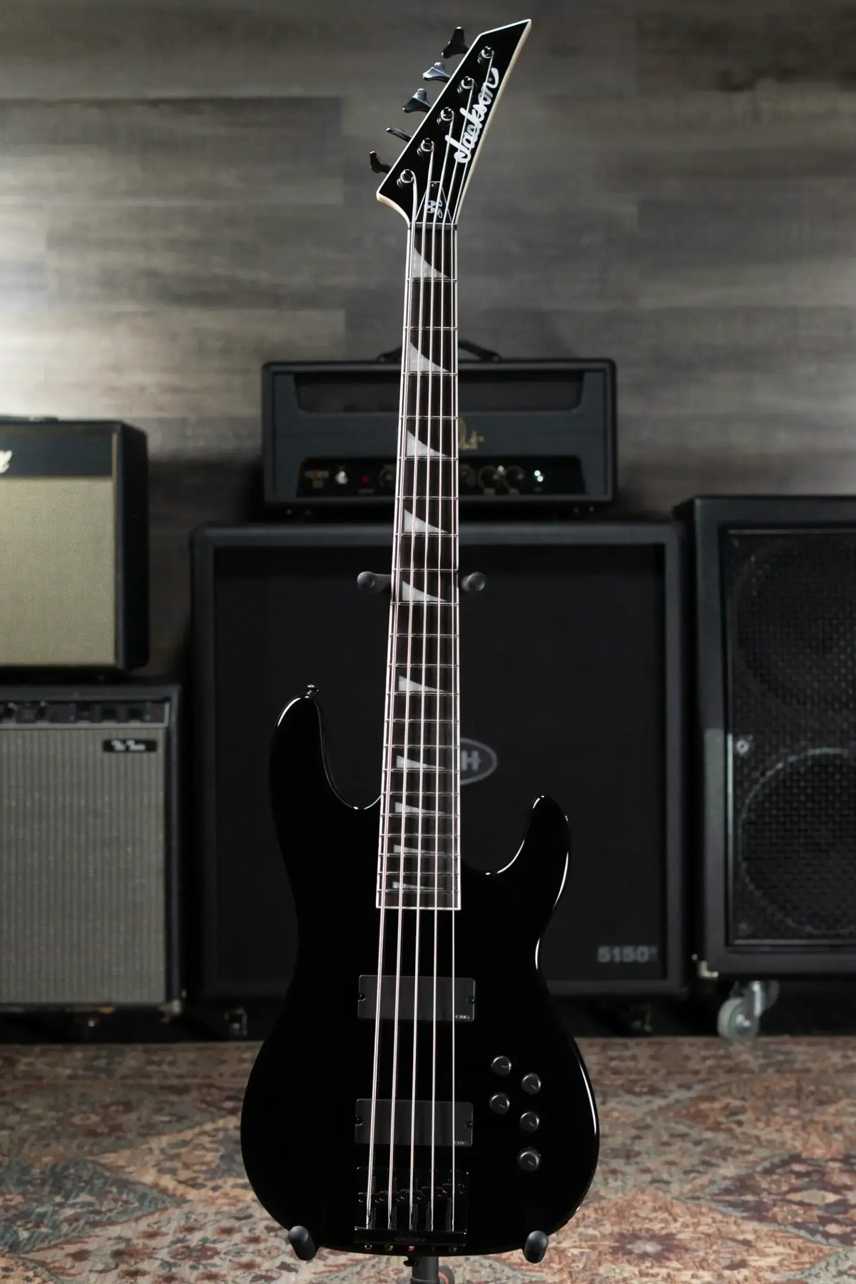 Jackson Legend Series Limited Edition Signature David Ellefson CB V Concert Bass - Black with Foam Core Case