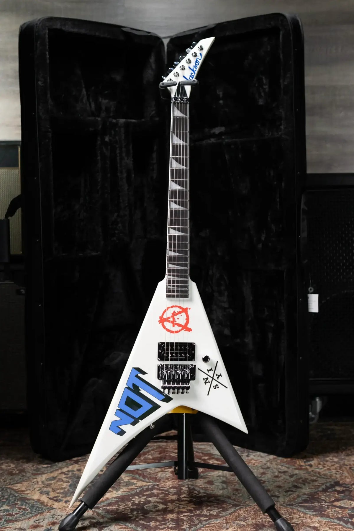 Jackson Legend Series Limited Edition Signature Scott Ian Rhoads RR22 Electric Guitar - Pearl White with Foam Core Case