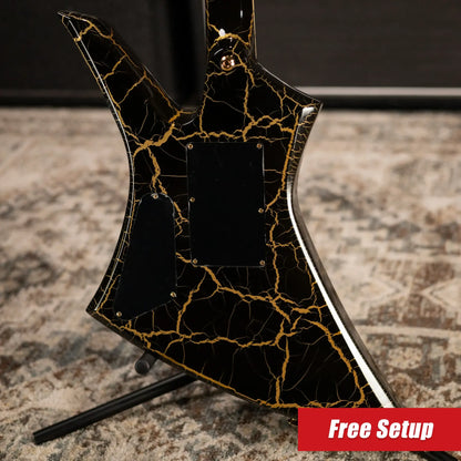 Jackson Pro Plus Series Signature Brandon Ellis Kelly KE27 Electric Guitar - Gold Crackle with Gig Bag