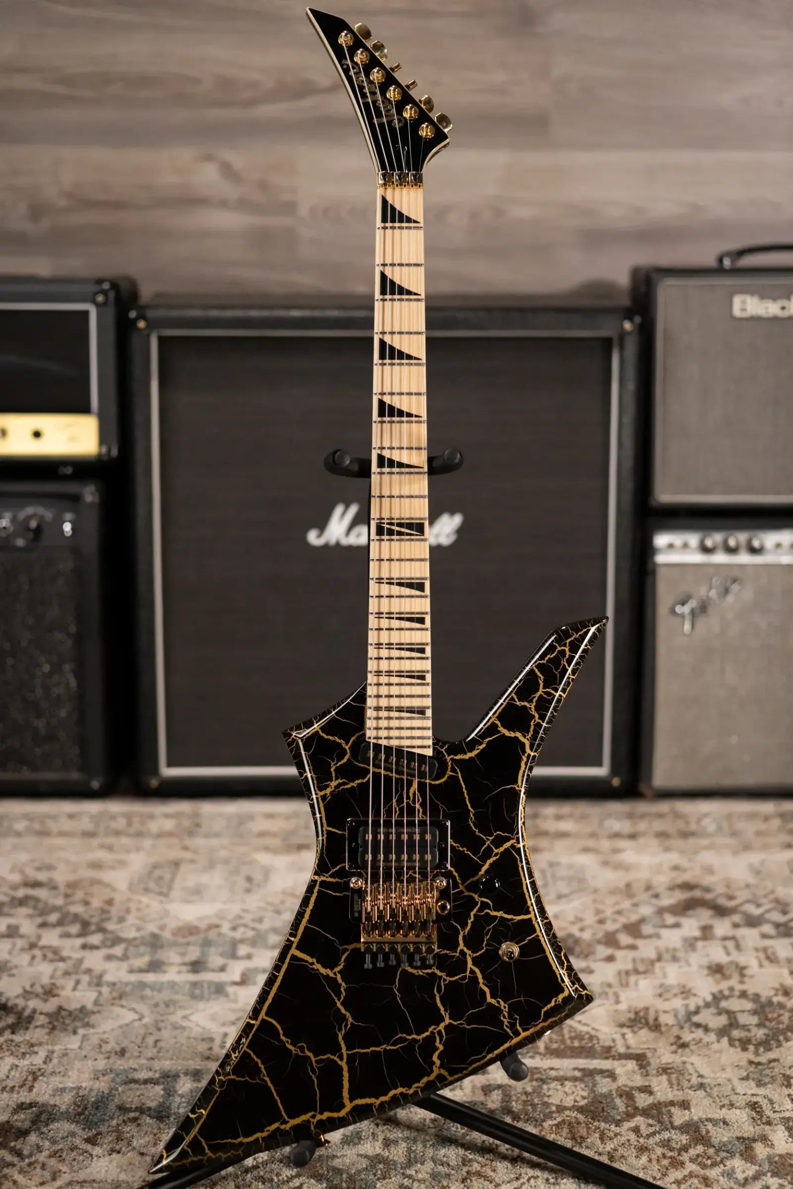 Jackson Pro Plus Series Signature Brandon Ellis Kelly KE27 Electric Guitar - Gold Crackle with Gig Bag