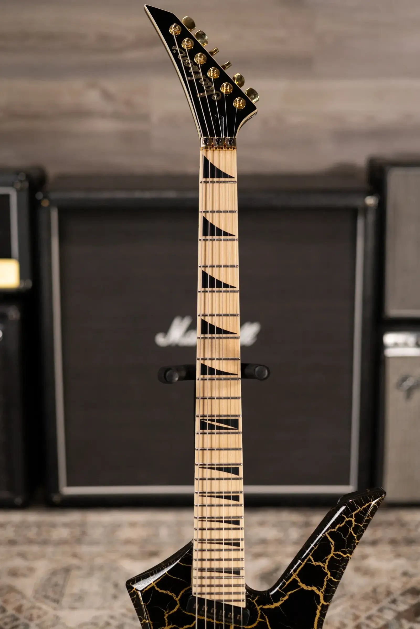 Jackson Pro Plus Series Signature Brandon Ellis Kelly KE27 Electric Guitar - Gold Crackle with Gig Bag