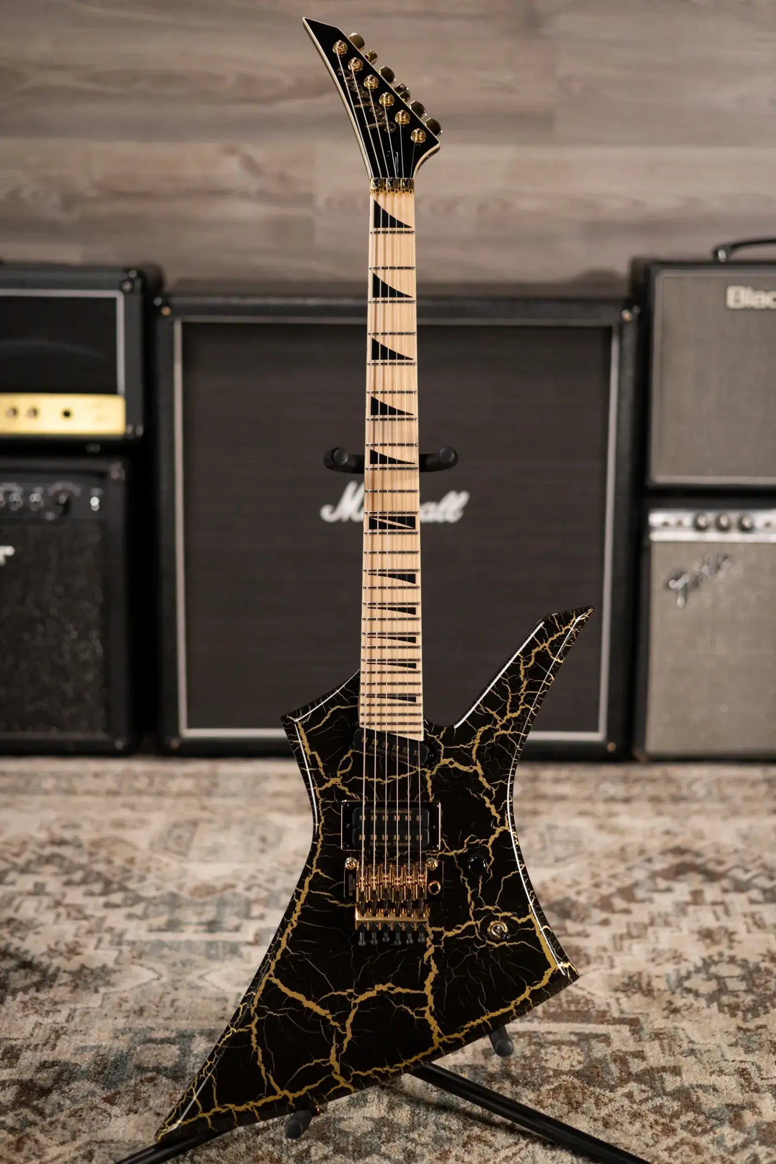 Jackson Pro Plus Series Signature Brandon Ellis Kelly KE27 Electric Guitar - Gold Crackle with Gig Bag