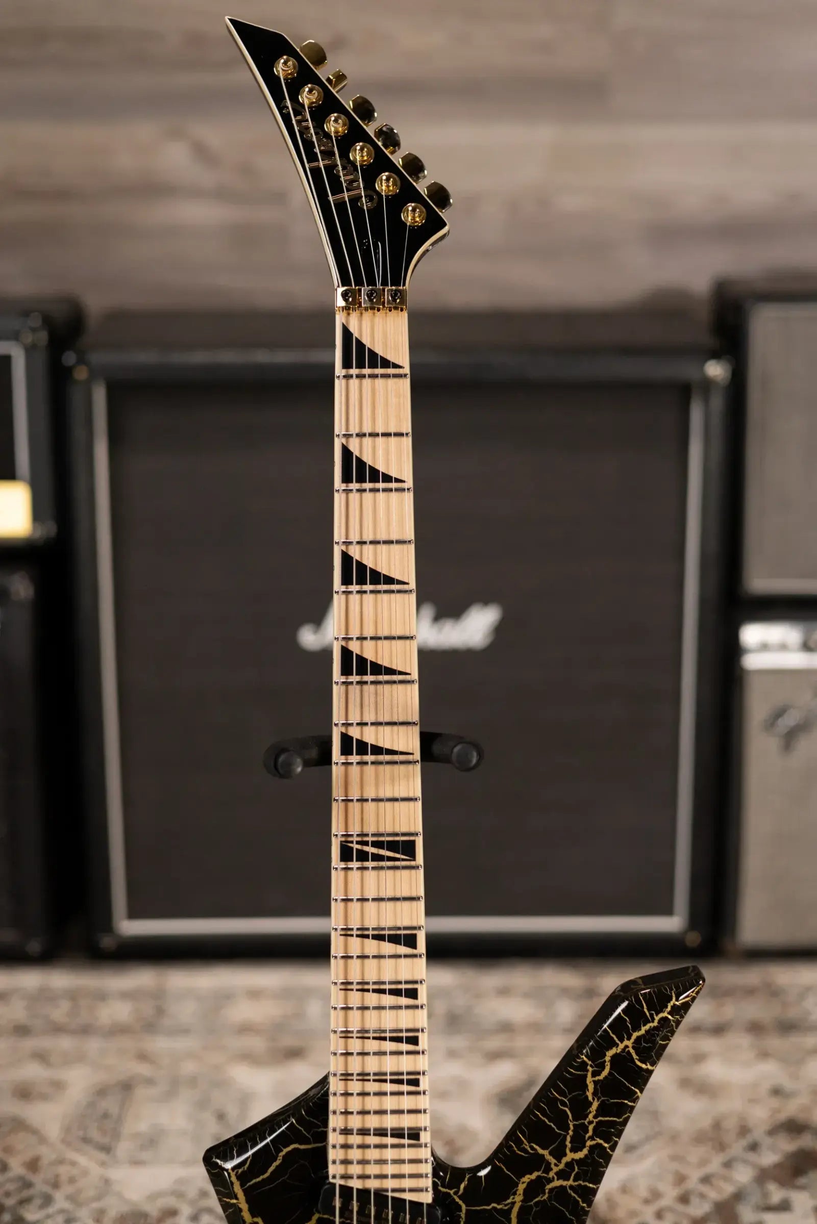 Jackson Pro Plus Series Signature Brandon Ellis Kelly KE27 Electric Guitar - Gold Crackle with Gig Bag