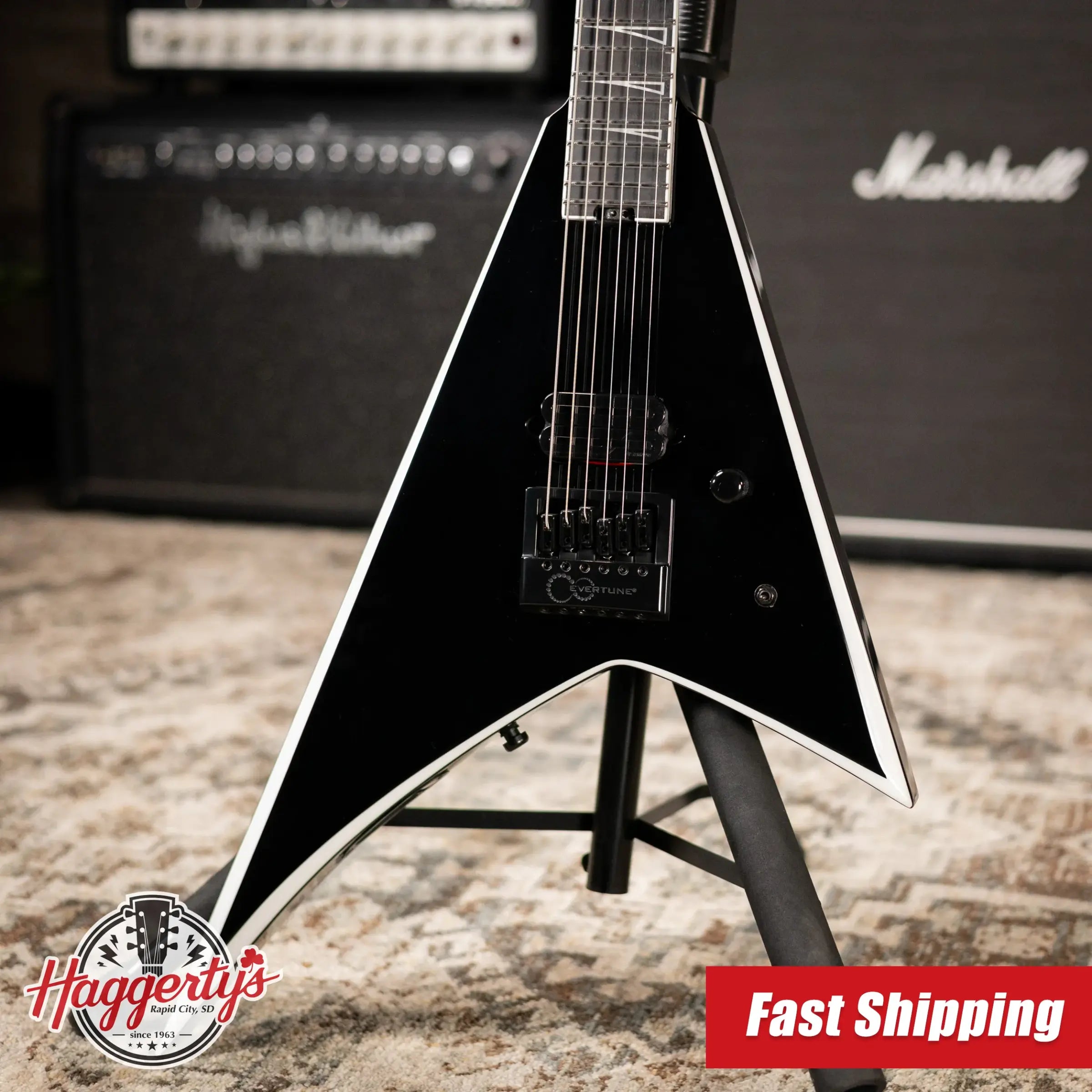 Jackson Pro Plus Series Signature Christian Andreu Rhoads RR24 EVTN6 Electric Guitar - Black with Foam Core Case