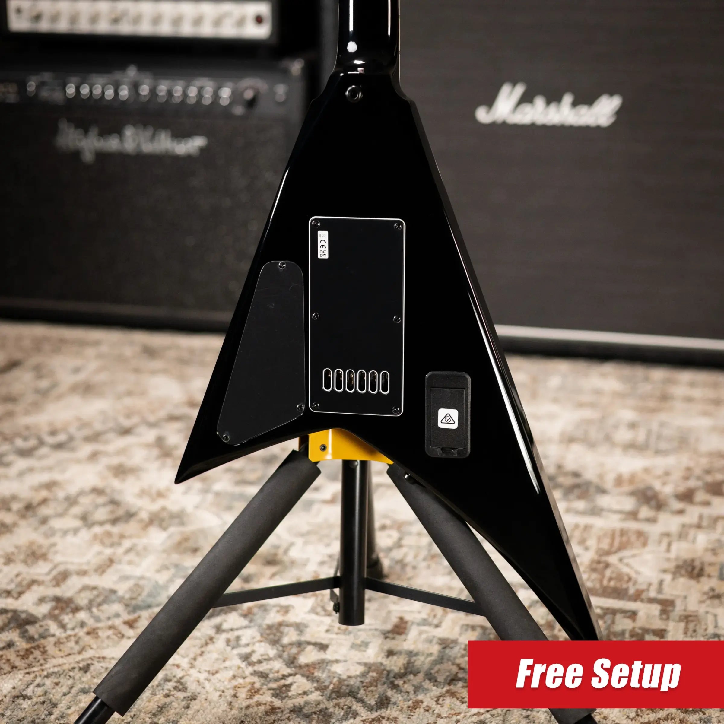 Jackson Pro Plus Series Signature Christian Andreu Rhoads RR24 EVTN6 Electric Guitar - Black with Foam Core Case