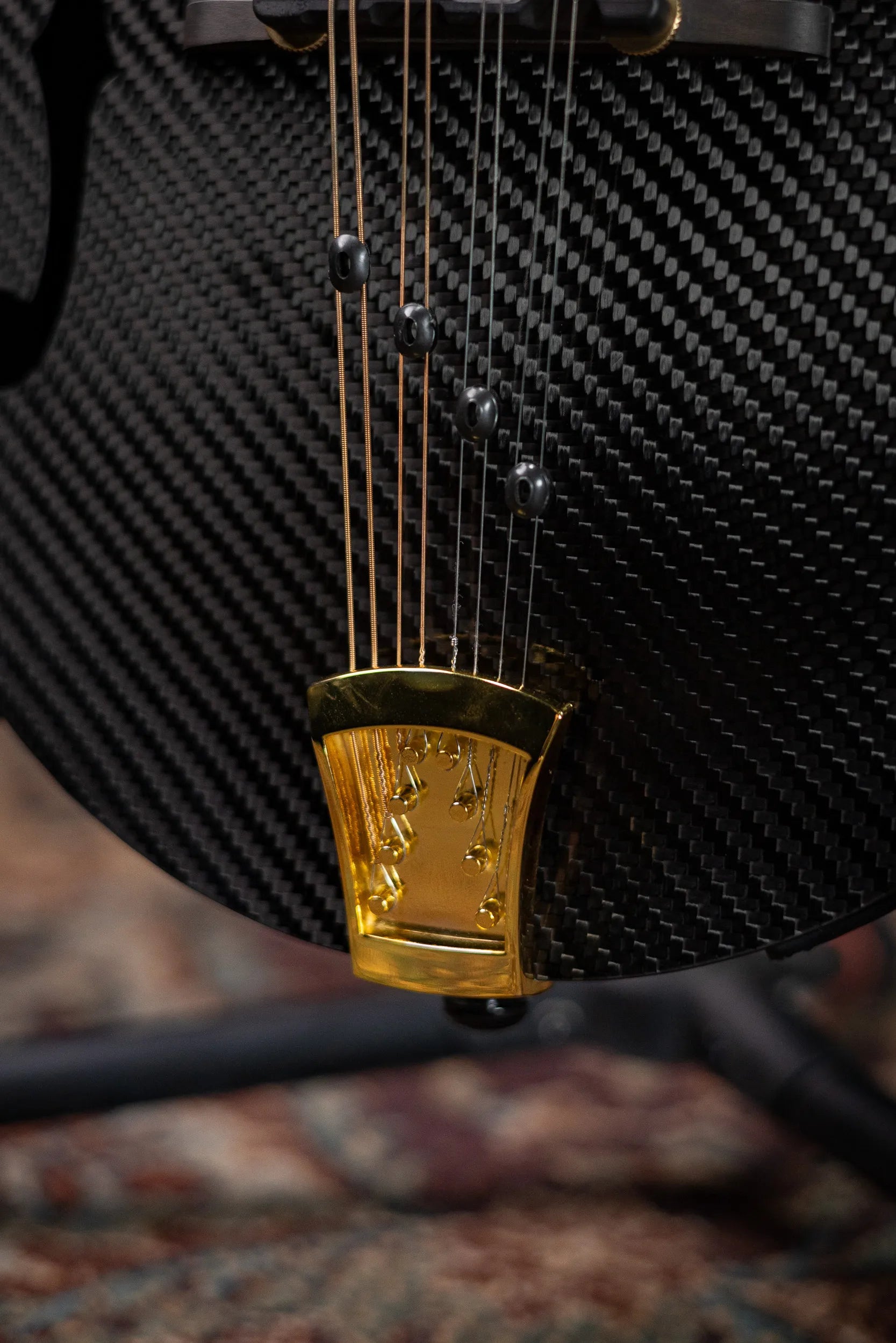 KLOS Full Carbon F-Style DAE EQ Acoustic/Electric Mandolin - Gold Hardware with Fiberglass Hardshell Case