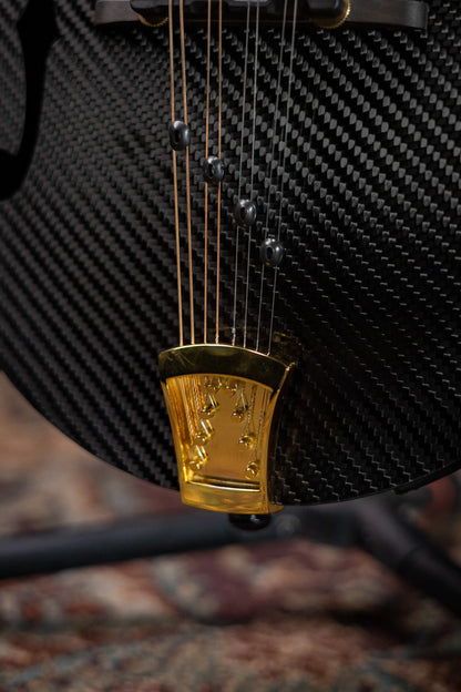 KLOS Full Carbon F-Style DAE EQ Acoustic/Electric Mandolin - Gold Hardware with Fiberglass Hardshell Case