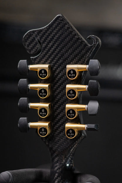 KLOS Full Carbon F-Style DAE EQ Acoustic/Electric Mandolin - Gold Hardware with Fiberglass Hardshell Case