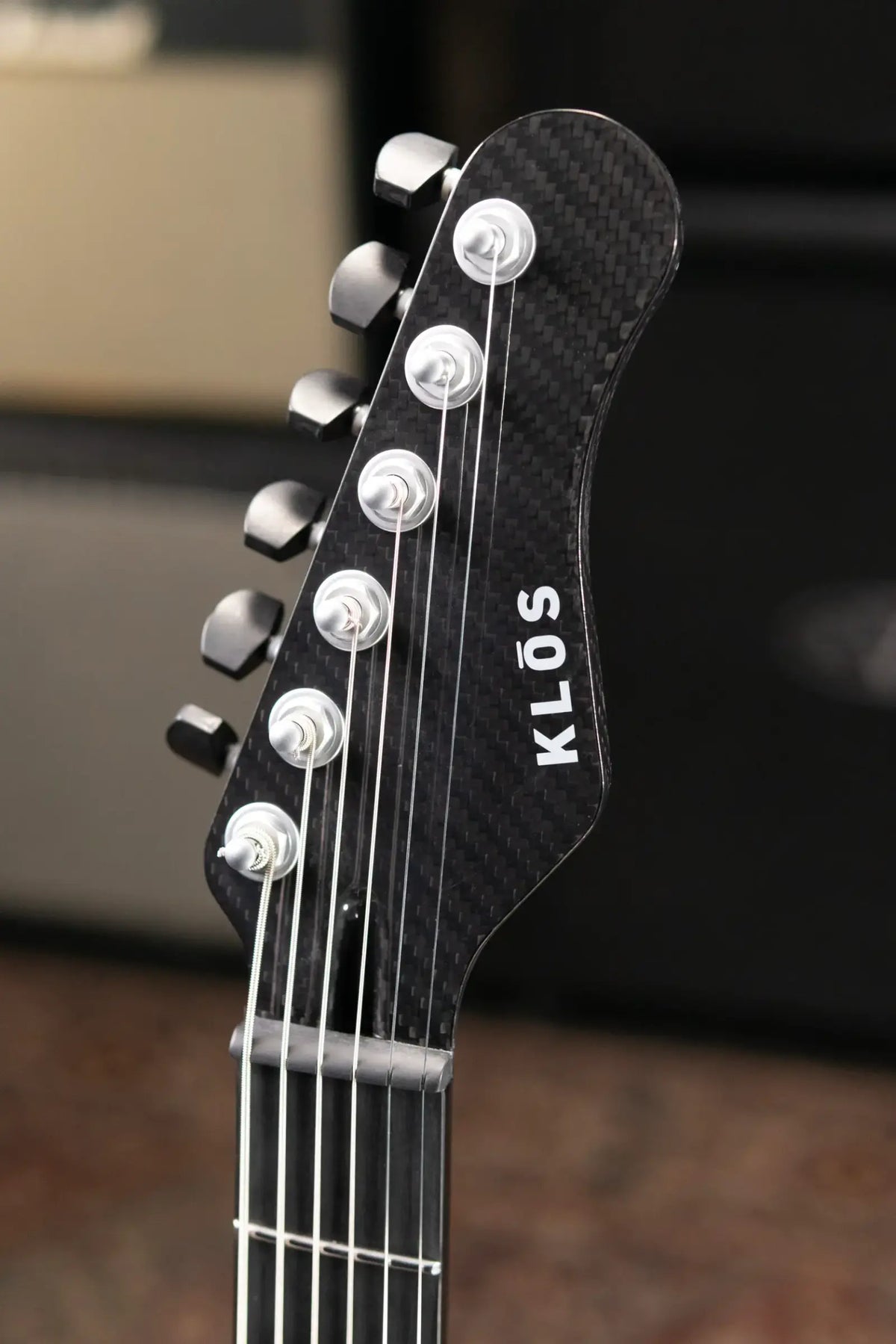 KLOS Artemis Baritone Custom 22 Fret Electric Guitar - Flame Black with Gig Bag