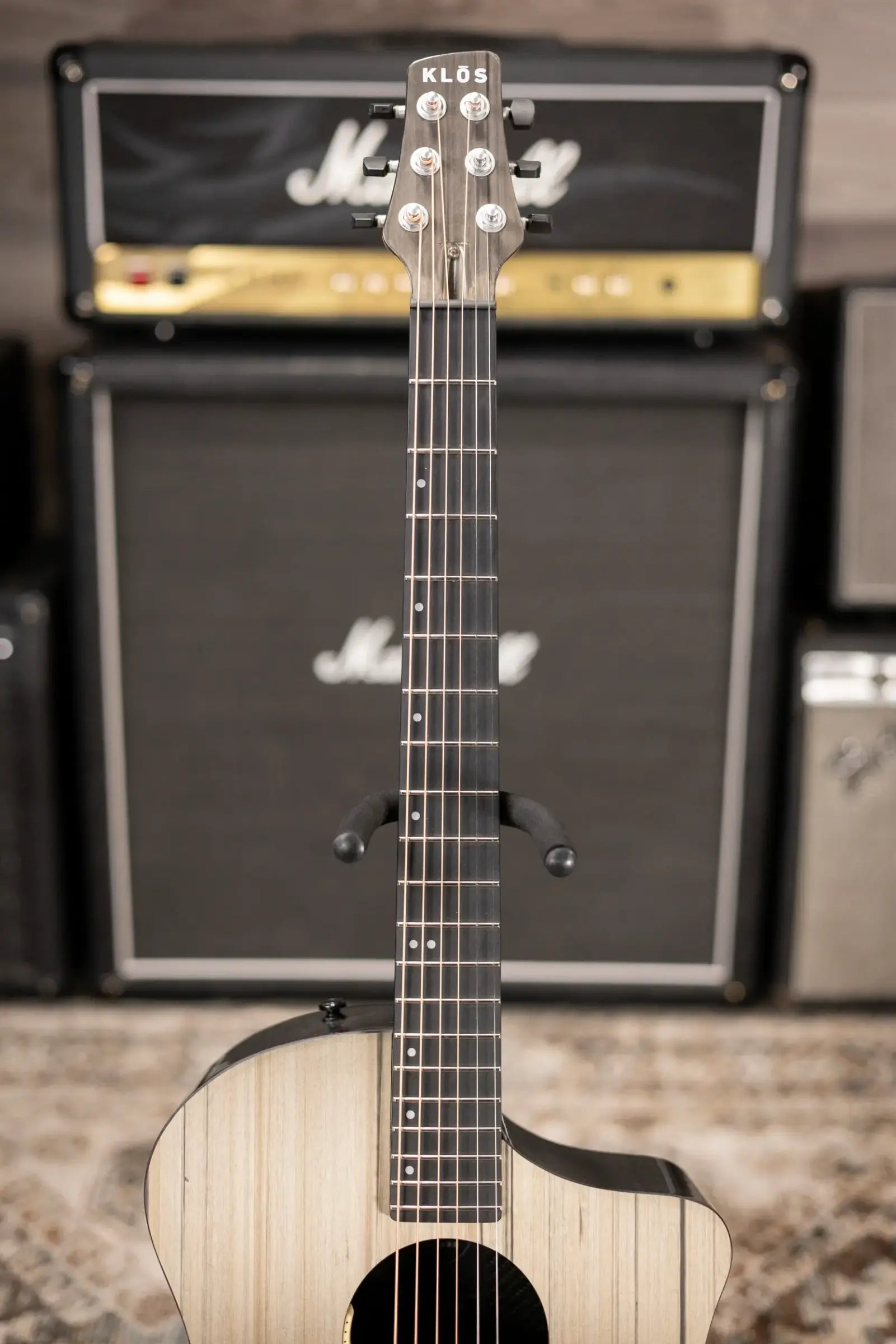 KLOS Carbon Timber Grand Cutaway Acoustic/Electric Guitar - LR Baggs Anthem with Gig Bag