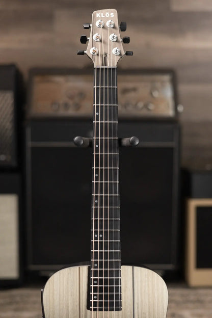 KLOS Carbon Timber Travel Guitar DAE Hyvibe Acoustic/Electric Guitar with Gig Bag