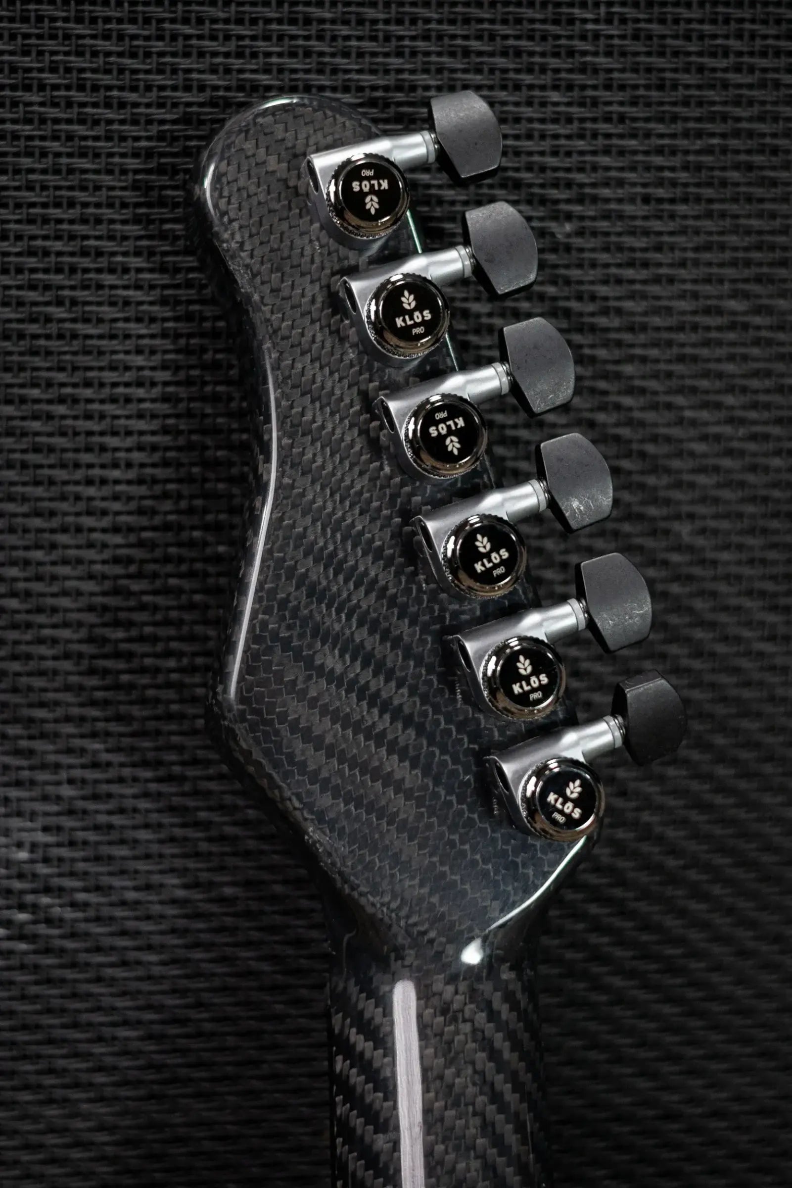 KLOS F-Series Carbon Fiber Tele Neck - 12" Radius - Locking Tuners