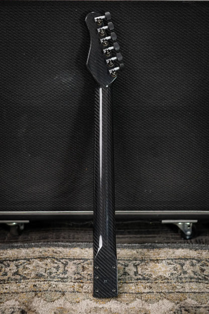 KLOS F-Series Carbon Fiber Tele Neck - 12" Radius - Locking Tuners