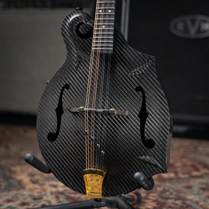 KLOS Full Carbon F-Style DAE EQ Acoustic/Electric Mandolin - Gold Hardware with Fiberglass Hardshell Case