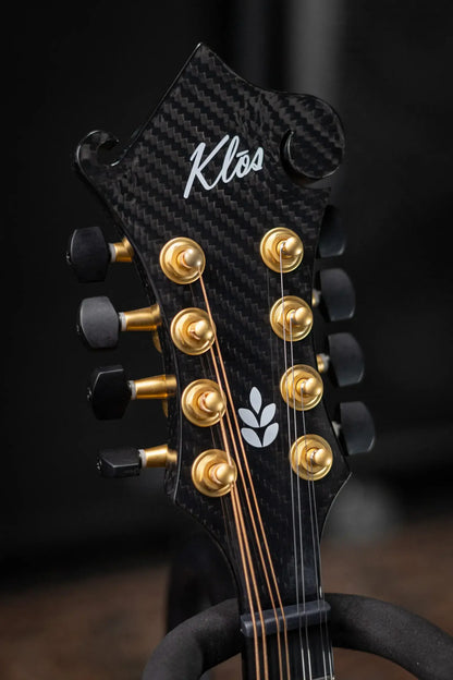 KLOS Full Carbon F-Style DAE EQ Acoustic/Electric Mandolin - Gold Hardware with Fiberglass Hardshell Case